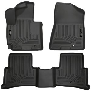 Hyundai Tucson Floor Liners - Front + Rear - Husky Liners - WeatherBeater - Black - 2016